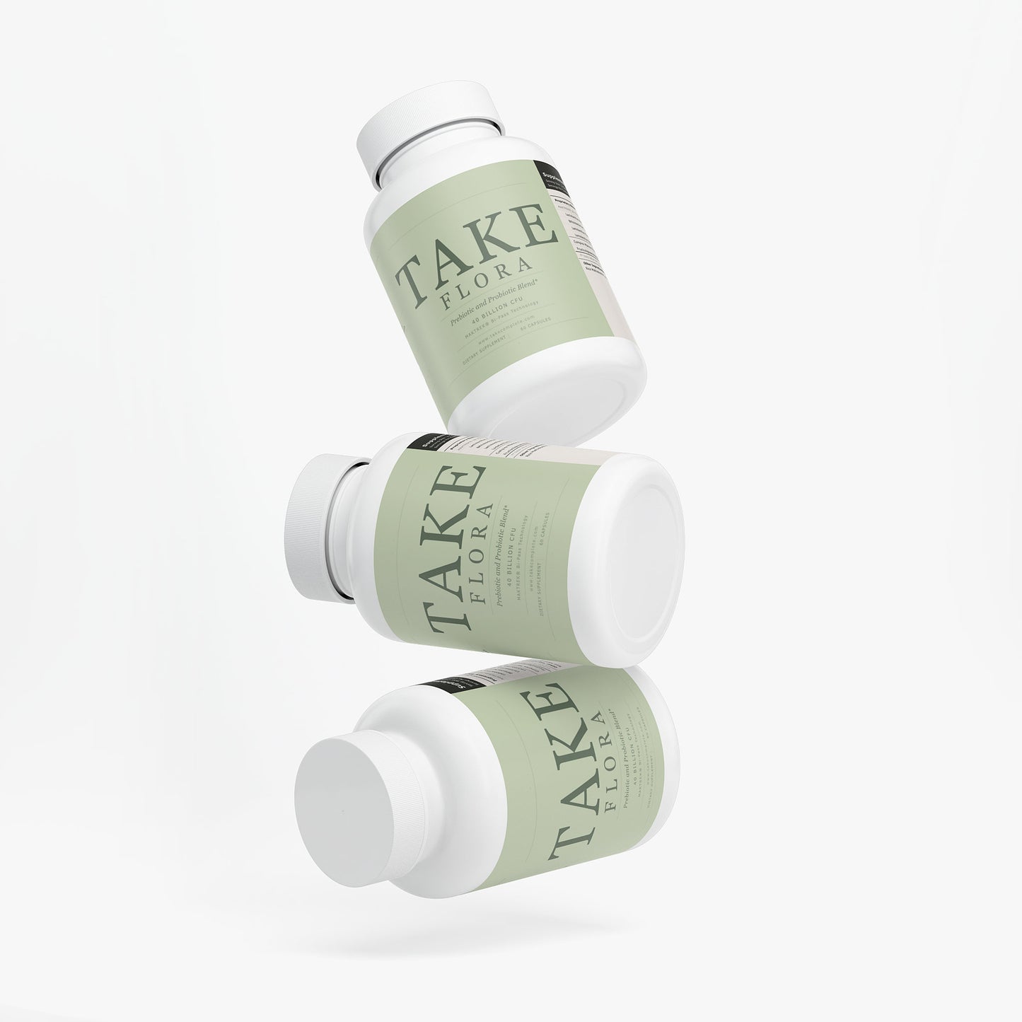 TAKE Flora probiotic label, panel 4 of 5