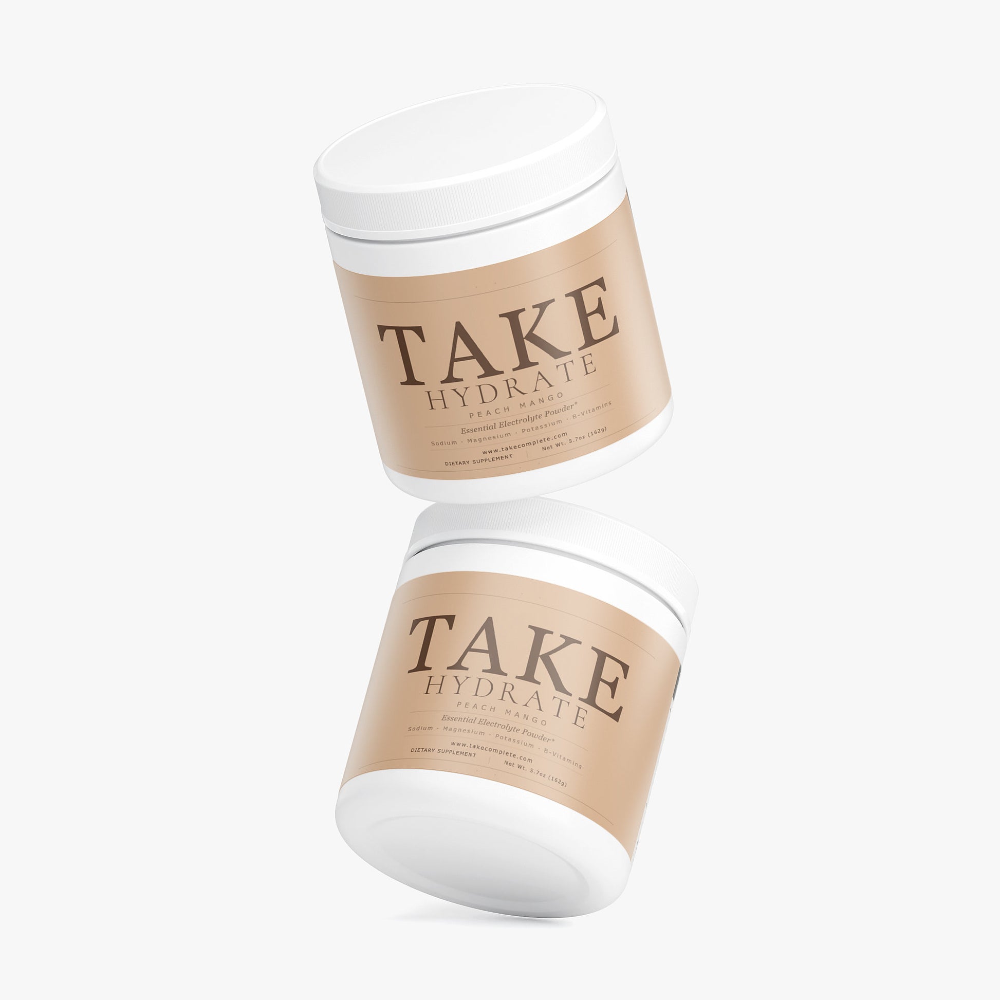 TAKE Hydrate Peach Mango electrolyte powder label, panel 4 of 5
