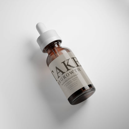 TAKE Regrowth peptide hair serum label, panel 4 of 4