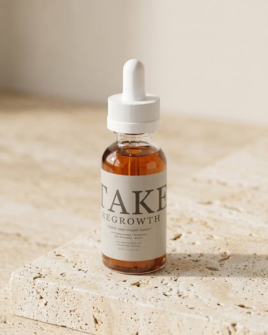 TAKE Regrowth five-peptide hair growth serum for GLP-1 hair loss and telogen effluvium caused by Ozempic and Wegovy